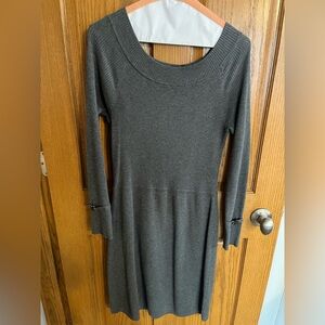 White House Black Market gray sweater dress. Size medium